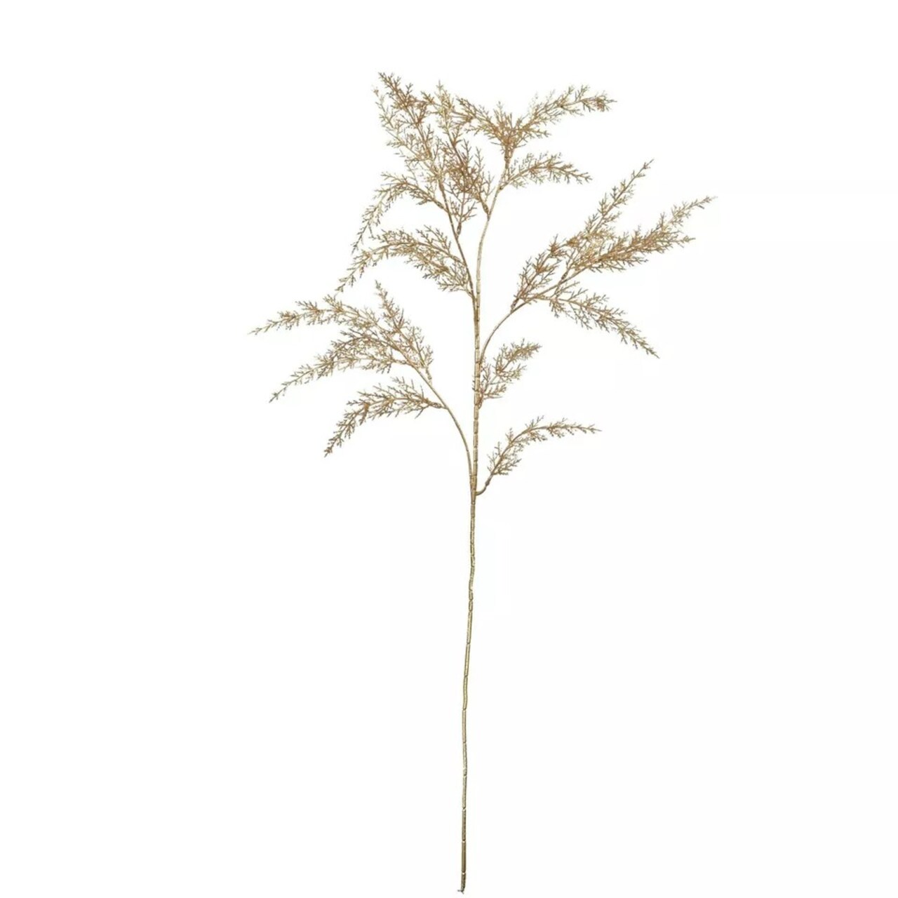 2 Metallic Gold 32" Artificial Fern TROPICAL LEAVES SPRAYS Party Decorations